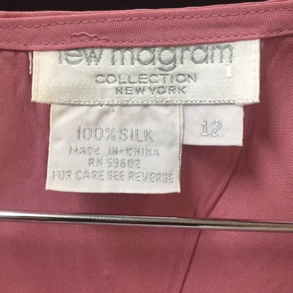 NWNT Pink 100% Silk Size 12 Lew Magram Short Set. - Picture 4 of 8